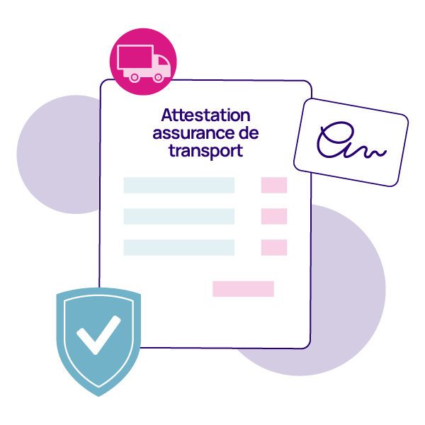 Document : attestation d'assurance de transport