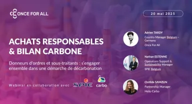 Webinaire Once For All : Bilan Carbone et Achats responsables