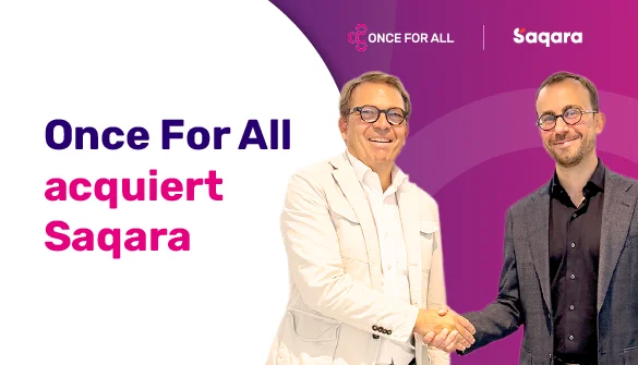 Christian Domange et Alexandre Brochot lors de l’acquisition de Saqara par Once For All