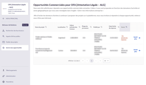 FR Marketplace Suivre mes opportunites