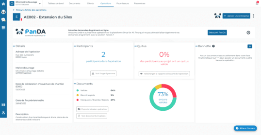 OPE MODULE Tableau de bord operation