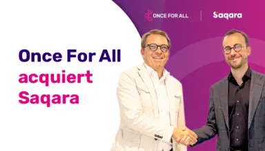 Christian Domange et Alexandre Brochot lors de l’acquisition de Saqara par Once For All