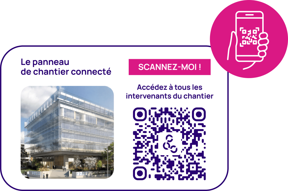 Panneau de chantier connecte