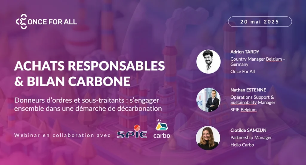 Webinaire Once For All : Bilan Carbone et Achats responsables