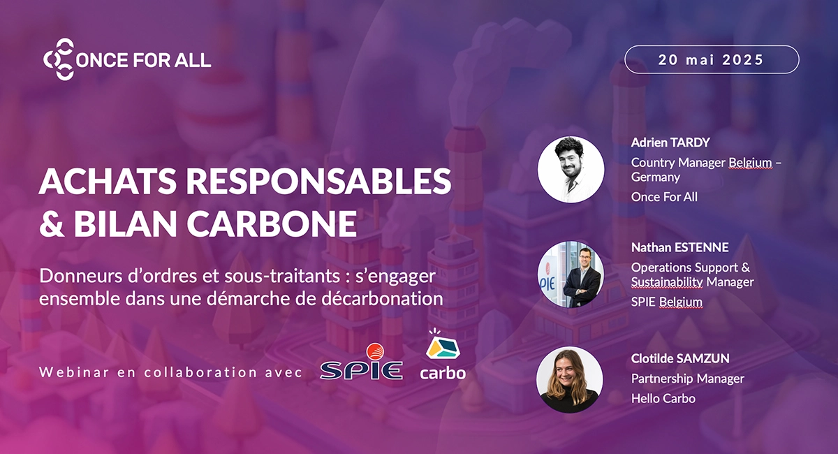Webinaire Once For All : Bilan Carbone et Achats responsables